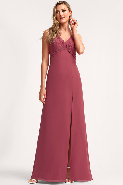 Robe Manche Longue Longue Bordeaux
