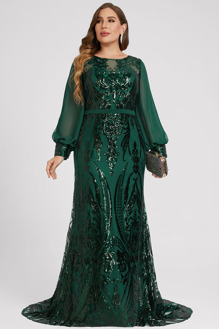 Robe Sirene Paillette Manche Longue - gallery 9