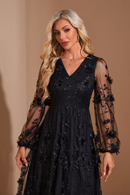 Robe Évasée Manche Longue - gallery 3