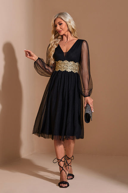 Robe Évasée Manche Longue - gallery 3