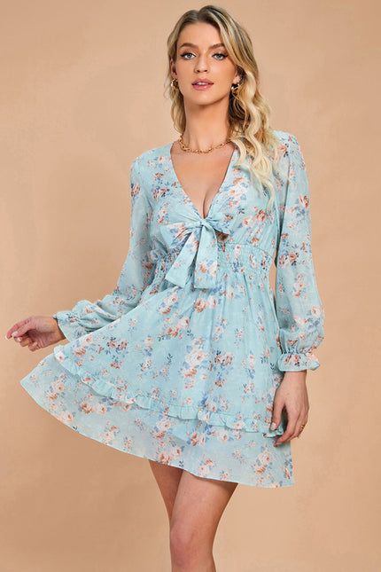 Robe Manche Longue Fleurie Légère