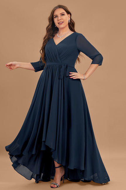 Robe Manche Longue Fluide Col V - gallery 6