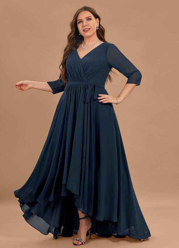 Robe Manche Longue Fluide Col V - gallery 6