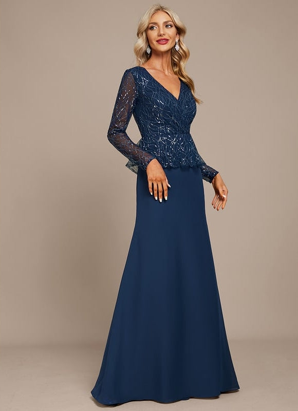 Robe Manche Longue Soirée Pailletée - gallery 3