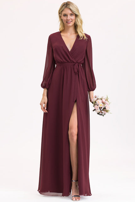 Robe Manche Longue Élégance Aérienne - gallery 4