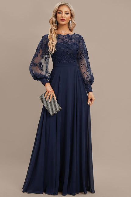 Robe Manche Longue Fluide Brodée - gallery 1