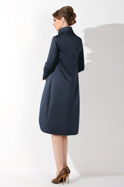 Robe Manche Longue Chic Satiné - gallery 1