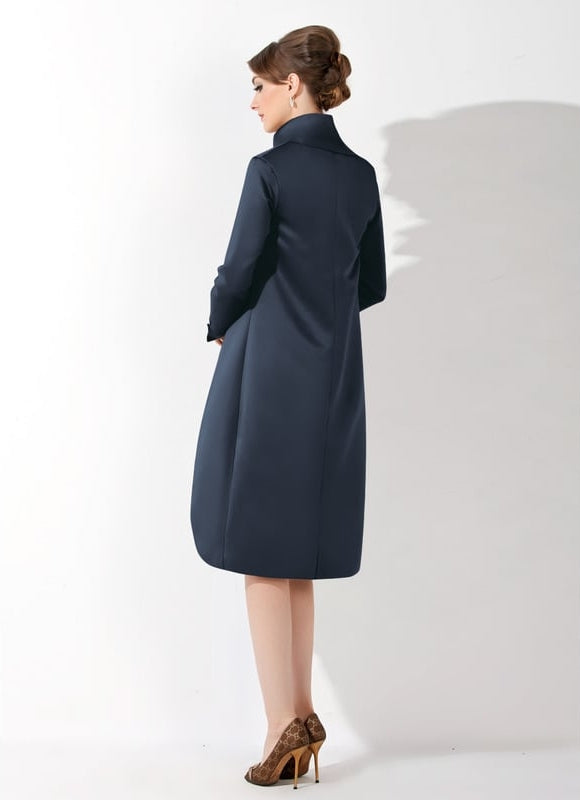 Robe Manche Longue Chic Satiné - gallery 1