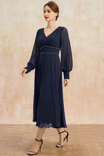 Robe Longue Droite Manche Longue - gallery 3