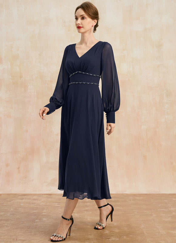 Robe Longue Droite Manche Longue - gallery 3