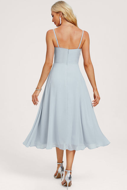 Robe Manche Longue Fluide Ciel - gallery 4