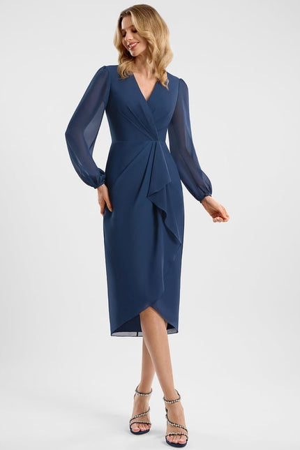 Robe Cocktail Manches Longues - gallery 2