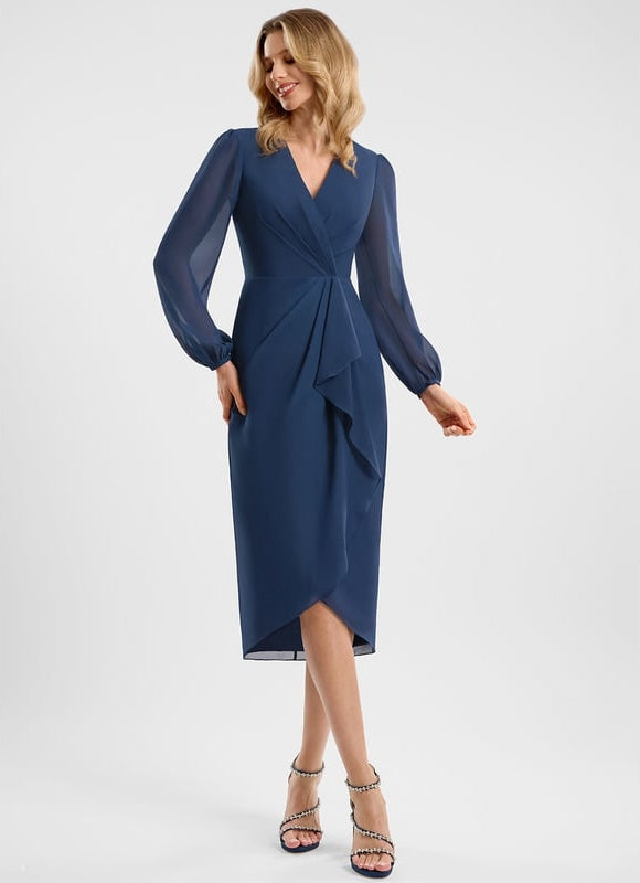 Robe Cocktail Manches Longues - gallery 2