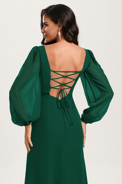 Robe De Soiree Sirene Manche Longue - gallery 5