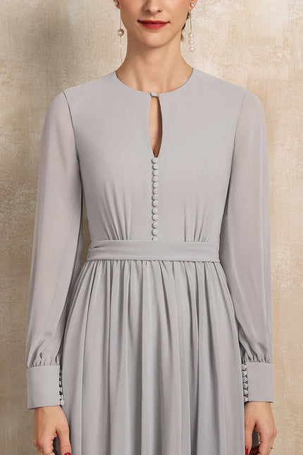 Robe De Cocktail Longue Manche Longue - gallery 6