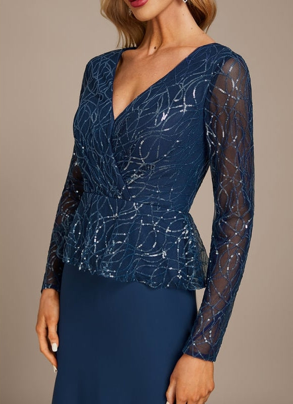 Robe Manche Longue Soirée Pailletée - gallery 5