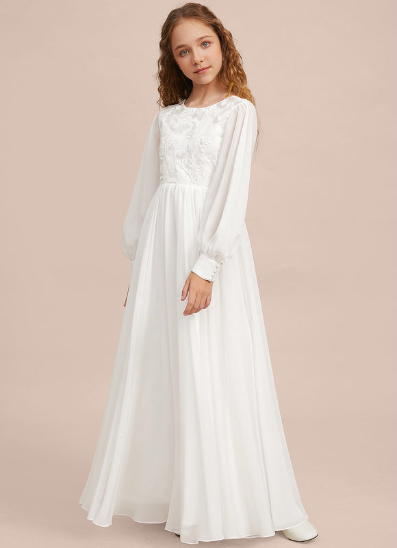 Robe Blanche Boheme Manches Longues - gallery 3