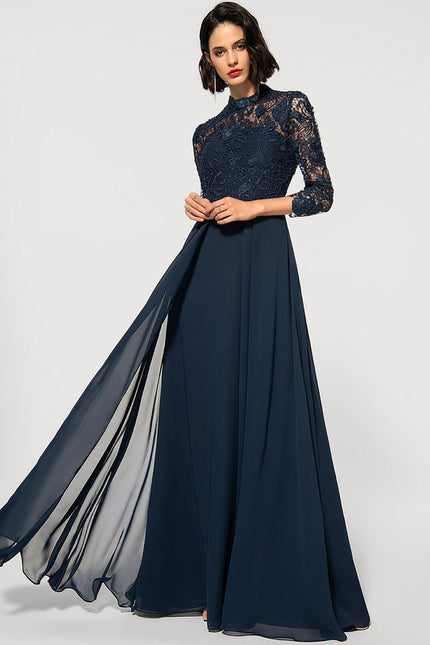 Robe Soirée Manche Longue Femme Voilée
