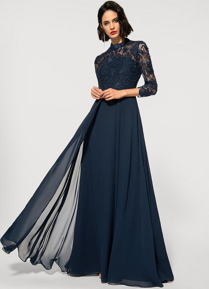 Robe Soirée Manche Longue Femme Voilée