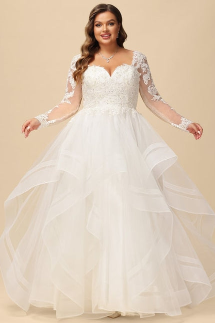 Robe Manche Longue Nuptiale Aérienne - gallery 8