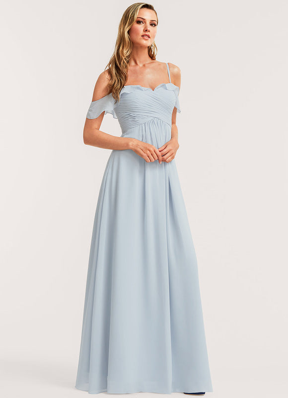 Robe Manche Longue Fluide Décolleté Épaule