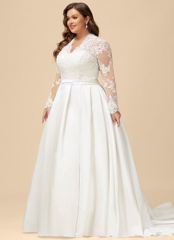 Robe Longue Blanche Manche Bouffante - gallery 7