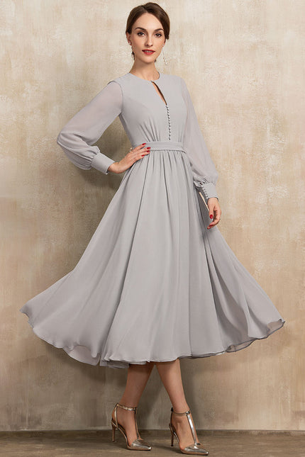 Robe De Cocktail Longue Manche Longue - gallery 3