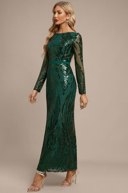 Robe Sequin Manche Longue - gallery 3