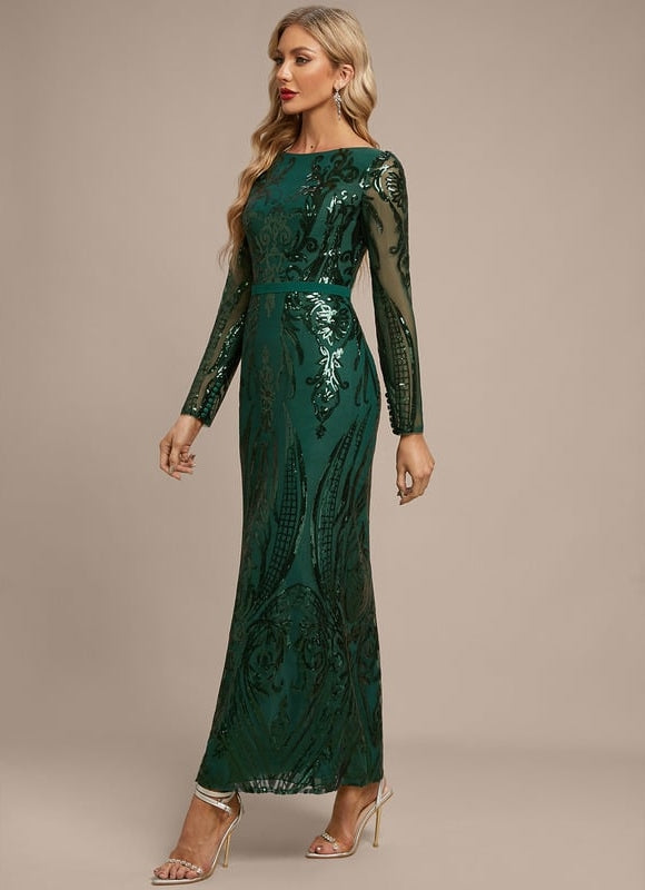 Robe Sequin Manche Longue - gallery 3