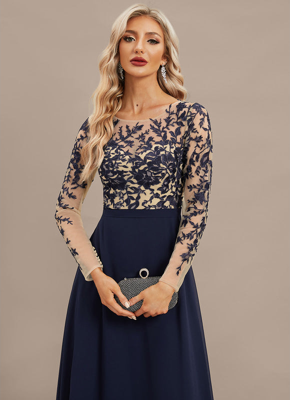 Robe Manche Longue Fluide Brodée - gallery 1