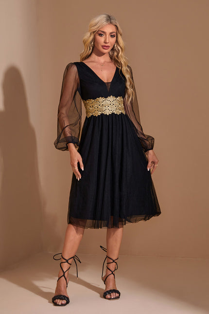 Robe Évasée Manche Longue - gallery 5