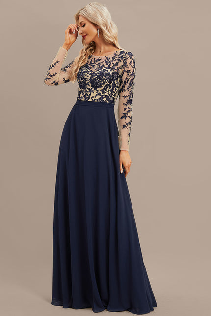 Robe Manche Longue Fluide Brodée - gallery 3