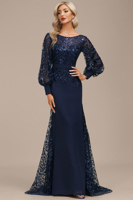 Robe Manche Longue Élégante Satinée - gallery 6