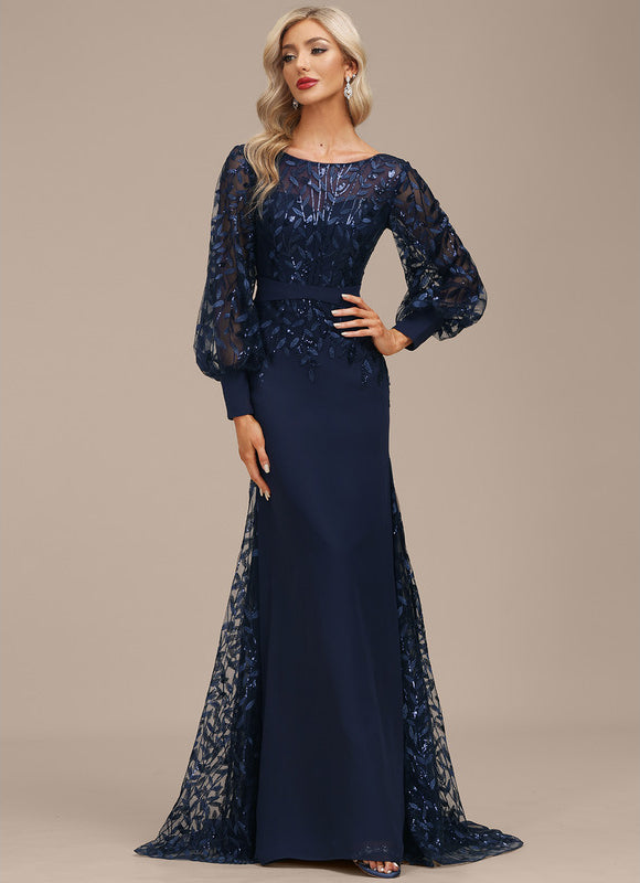 Robe Manche Longue Élégante Satinée - gallery 6