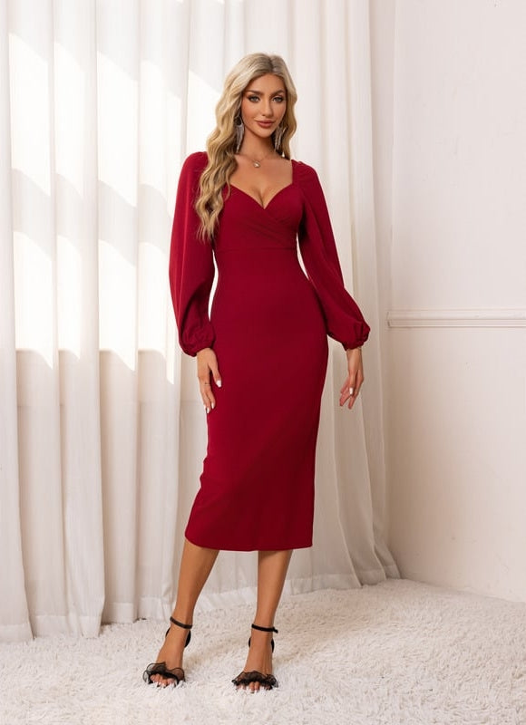 Robe Midi Manches Longues - gallery 5