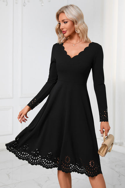 Robe Noire Femme Manche Longue - gallery 5