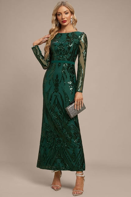 Robe Sequin Manche Longue