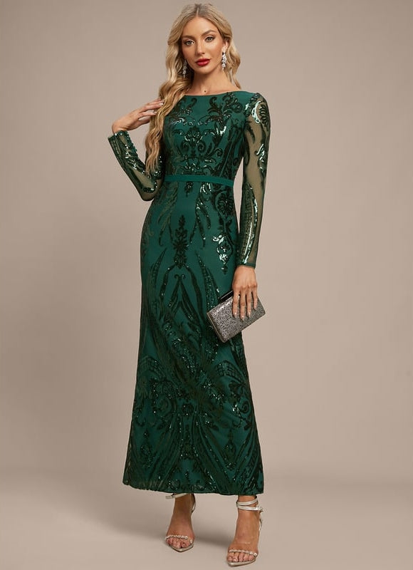 Robe Sequin Manche Longue