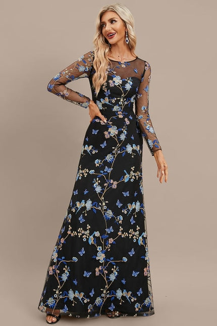 Robe Moulante Dentelle Manche Longue - gallery 5