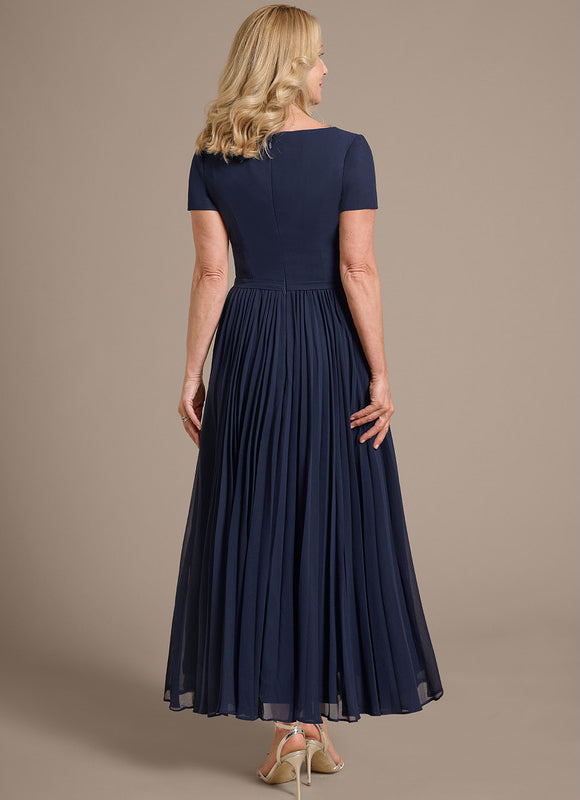 Robe Longue Col Carré Manche Bouffante - gallery 8