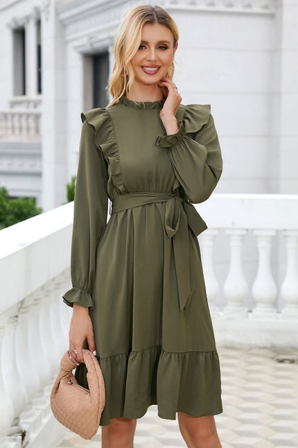 Robe Kaki Manche Longue - gallery 4