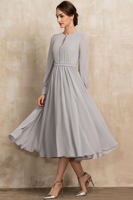 Robe De Cocktail Longue Manche Longue - gallery 2