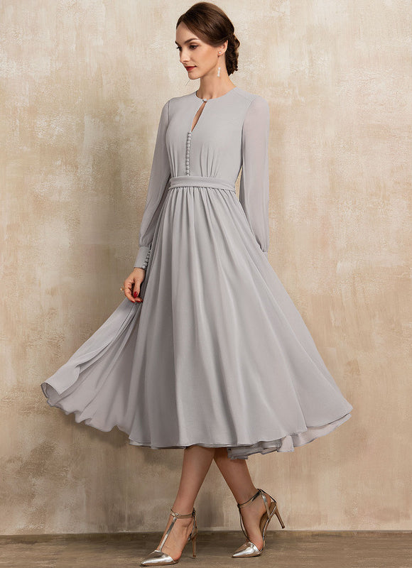 Robe De Cocktail Longue Manche Longue - gallery 2