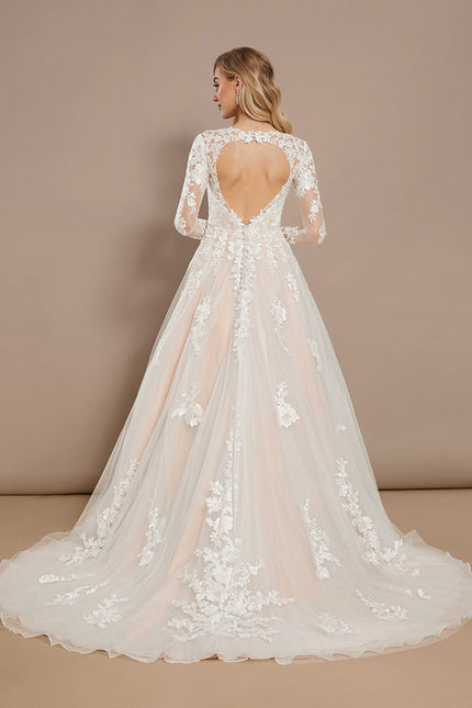 Robe Princesse Mariage Manche Longue - gallery 6