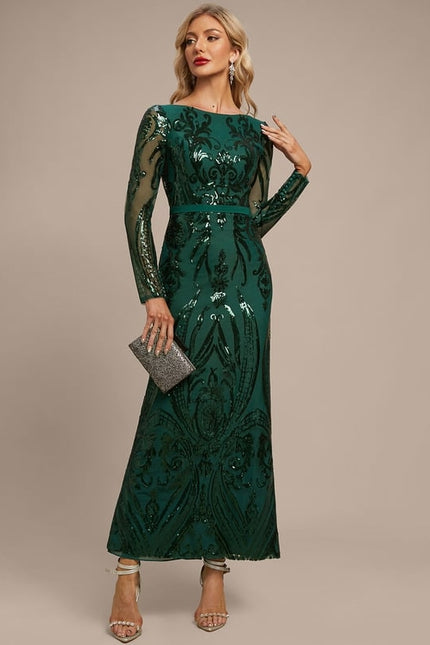 Robe Sequin Manche Longue - gallery 4