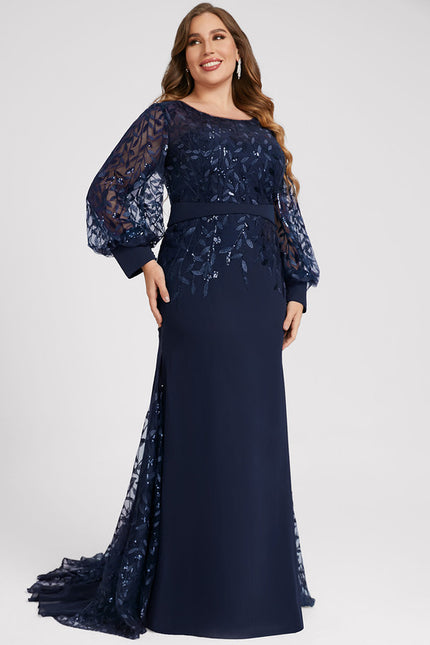 Robe Manche Longue Élégante Satinée - gallery 7