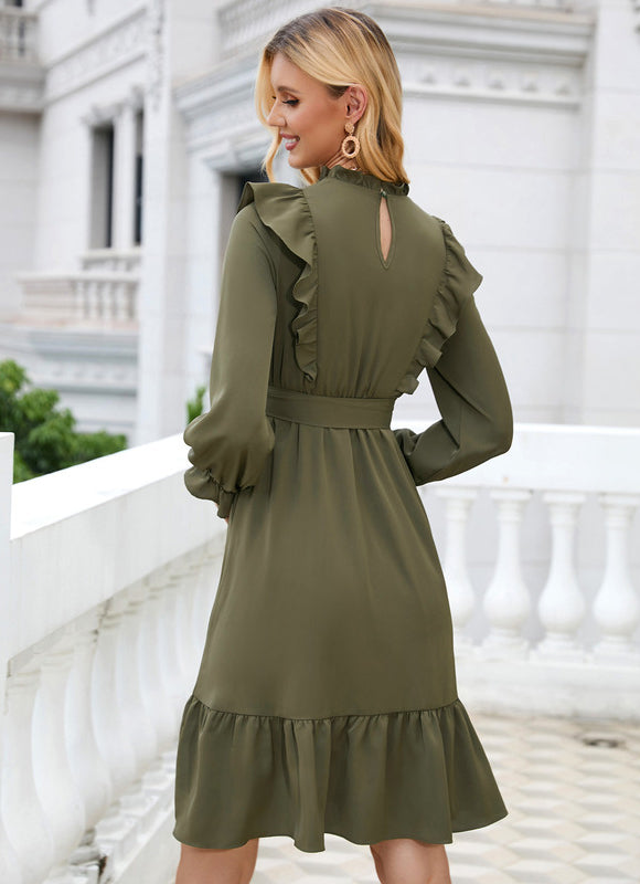 Robe Kaki Manche Longue - gallery 5