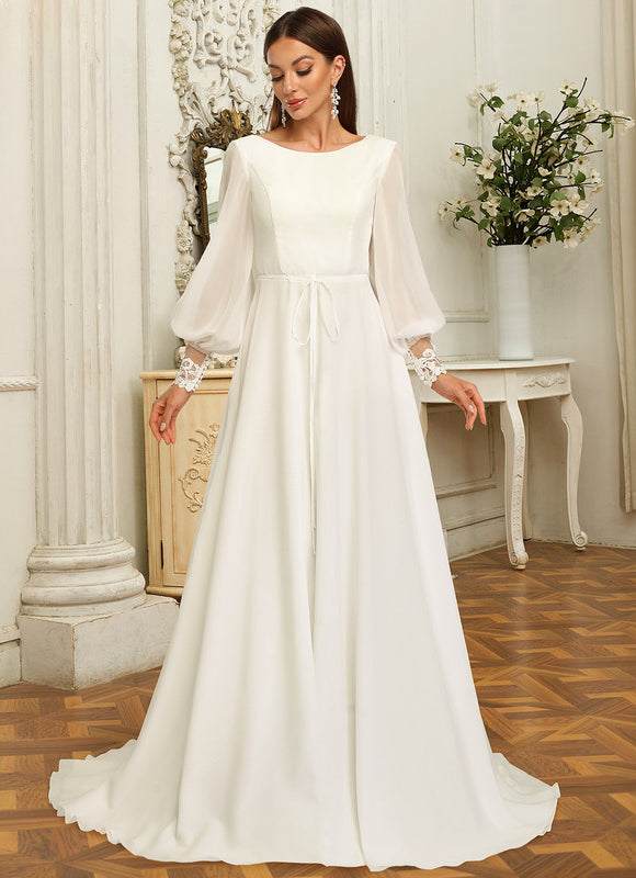 Robe De Mariee Grande Taille Manche Longue - gallery 2