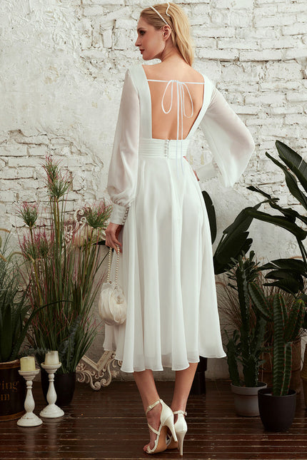 Robe Manche Longue De Mariée Vaporeuse - gallery 3