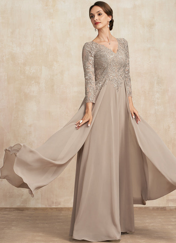 Robe Manche Longue Fluide Ornée - gallery 5